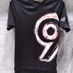 Adidas graphic climalite v-neck short sleeve t-shirt. Men's size large